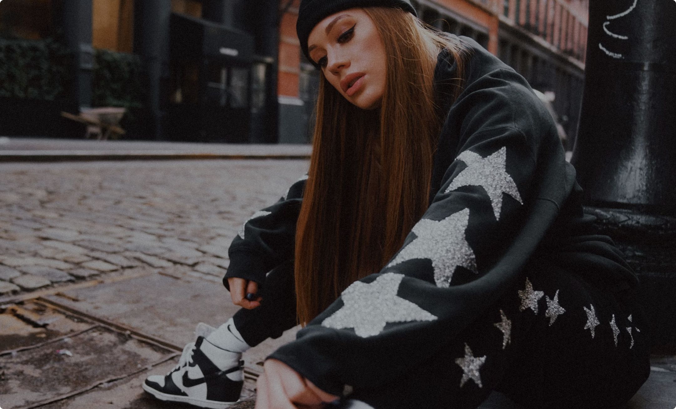 A determined athlete training outdoors